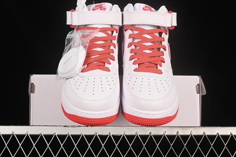 All Categories Nk Air Force 1 Air Force Series Nk Air Force 1 Mid Air Force Mid Nk Air Force 1'07 Mid Beige Red Starry Mid Top Air Force One Casual Sneakers WP5623-832